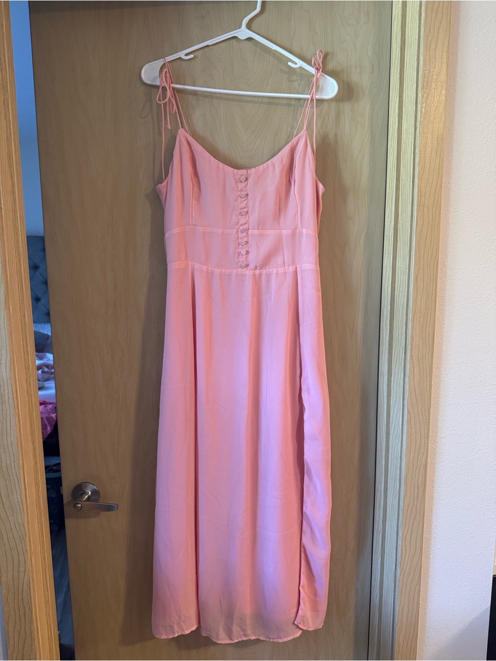Abercrombie & Fitch Pink Spaghetti-Strap Maxi Dress
